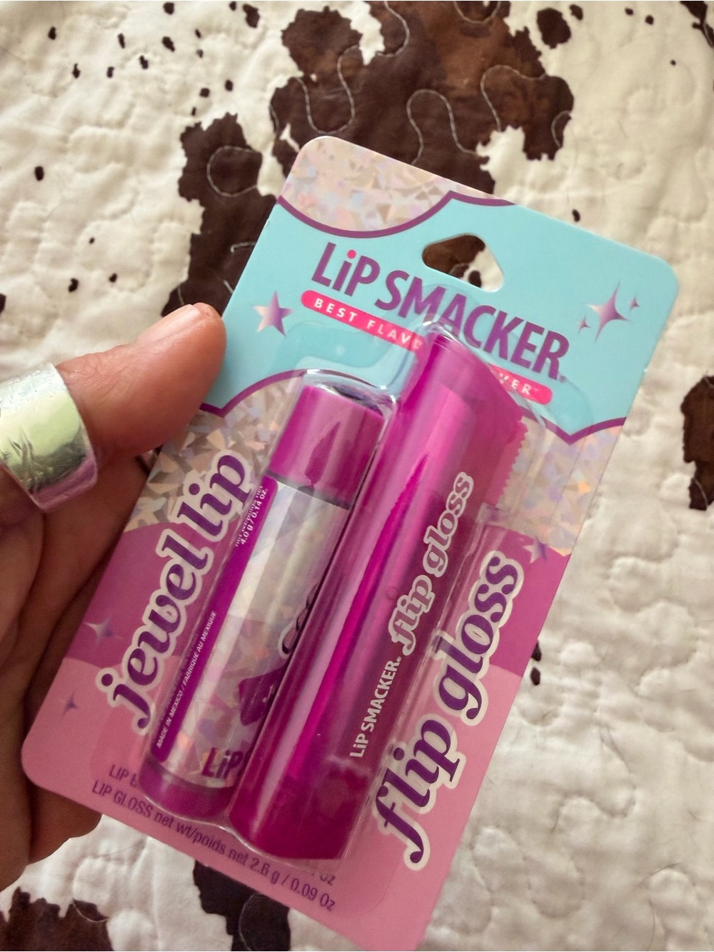 Lip Smacker Jewel Lip Flip Gloss & Lip Balm - grape flavors
